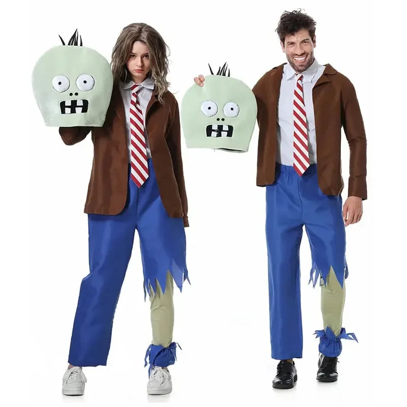 Halloween Family Festival Plants Vs. Zombie Humanoid Doll Cosplay Set Adult KidParty