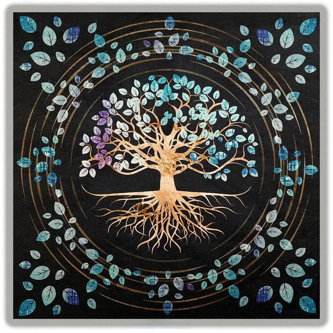 Zodiac Tree of Life Tarot Altar Cloth