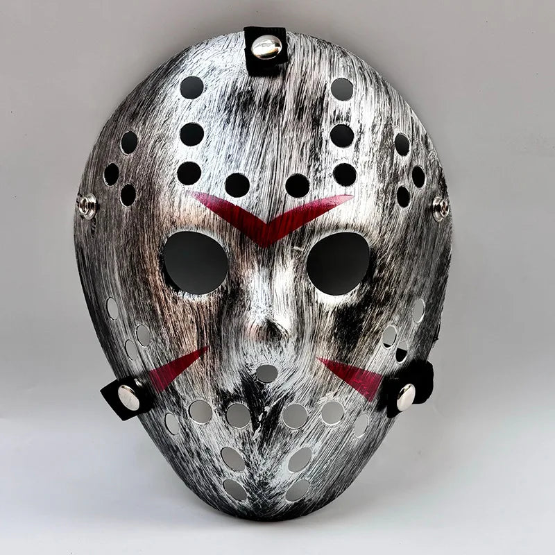Horror Hockey Style Mask Scary Full Face Costume Mask for Adults Halloween Costume and - View 11