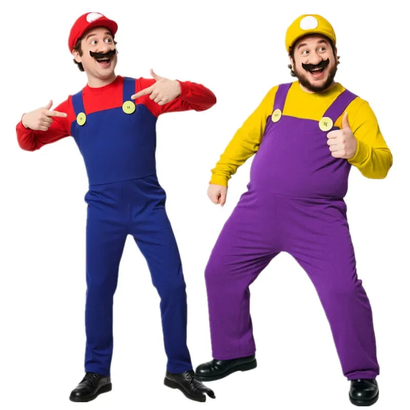 Men's Plumber Jumpsuit (Includes Hat, , Mustache Accessories) Available in Gloves - alternate view 4