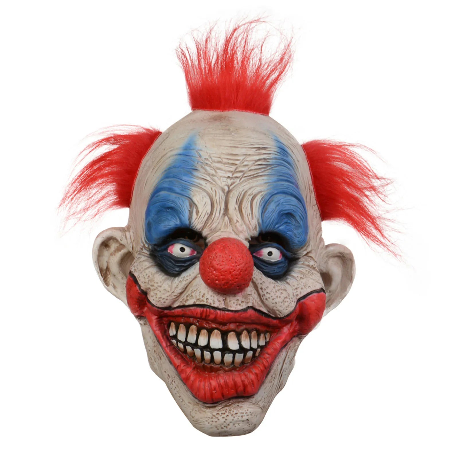 Halloween Mask the Clown Face Cover Horror Latex Clown Face Evil Clown Costume Accessories - Red / france