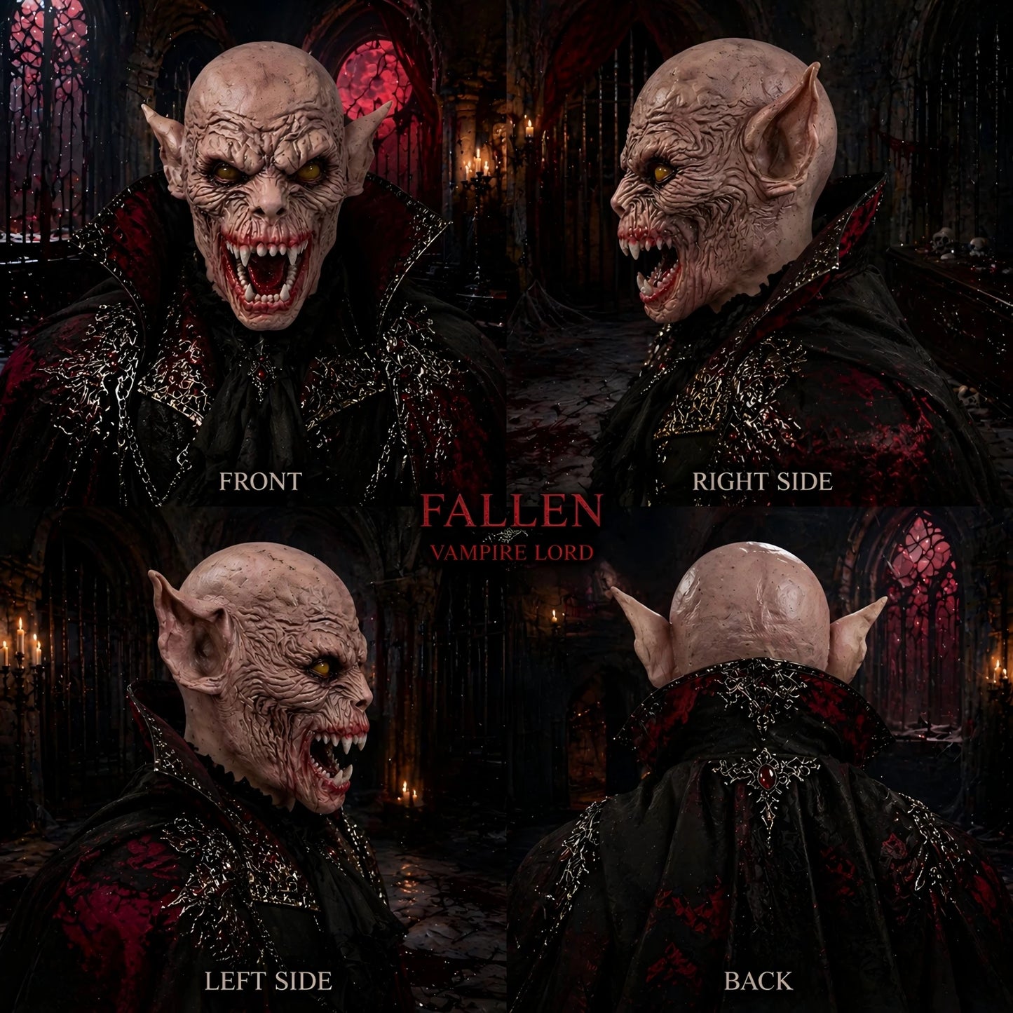 Halloween Mask Vampire Demon Monster Latex Full Head Adult Costume Prop Haunted House - View 5