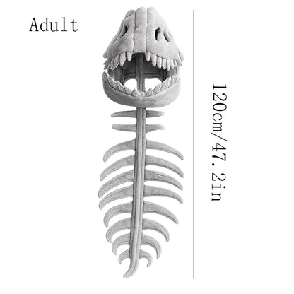Dinosaur Skeleton Hat Funny Soft Dinosaur Skeleton Cos Props Dinosaur Skeleton Costume For Kids and Adult - product image 8