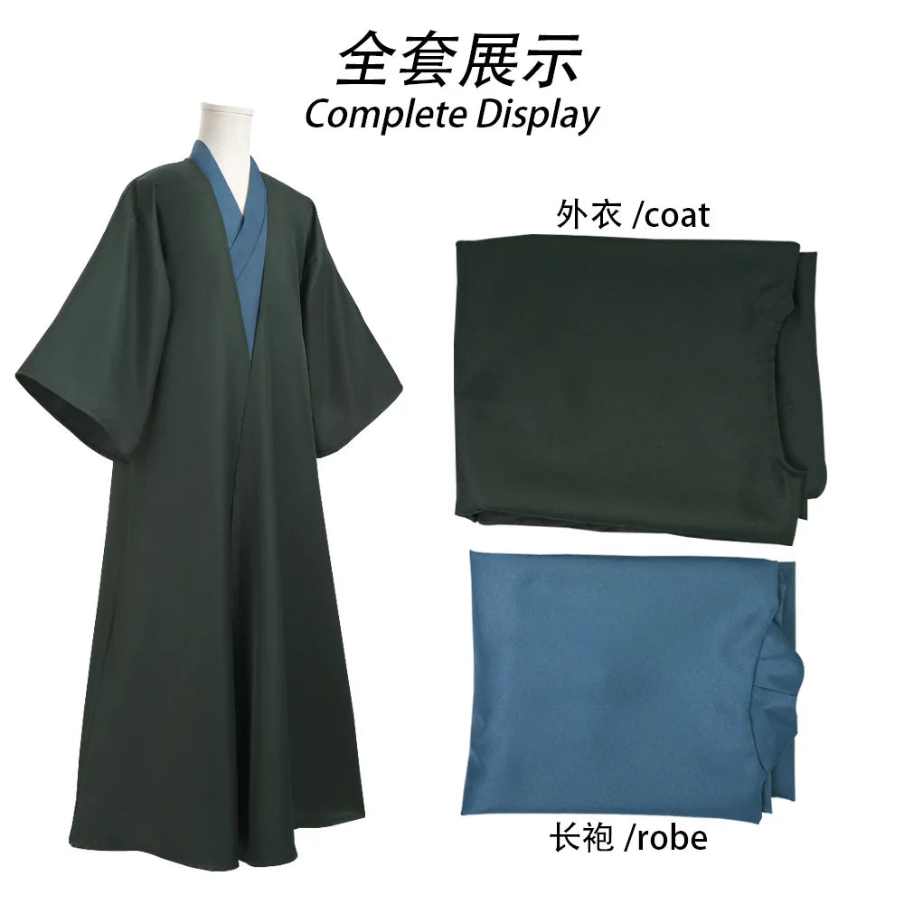 Professor Severus Snape Costume Magic Boarding School School Black Cape Shirt Suit Into Human Robe - B / XXL