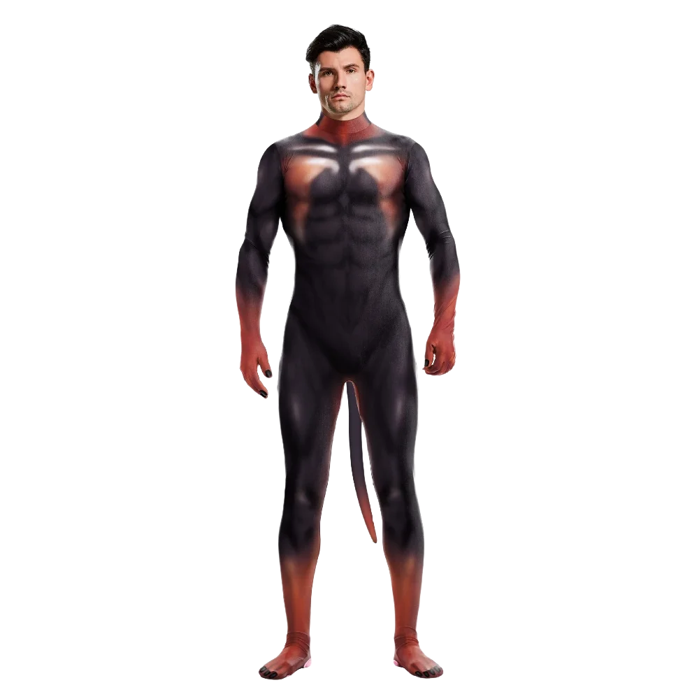 Halloween Costume Adult Men's Wild Animal Costume Full Cover 3D Print Beast Petsuit - 14 / XXL