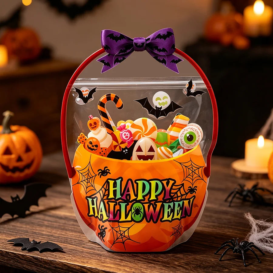 12 24-Pc Cartoon Pumpkin Candy Gift Bags Trick Or Treat Favors Snack - product image 6