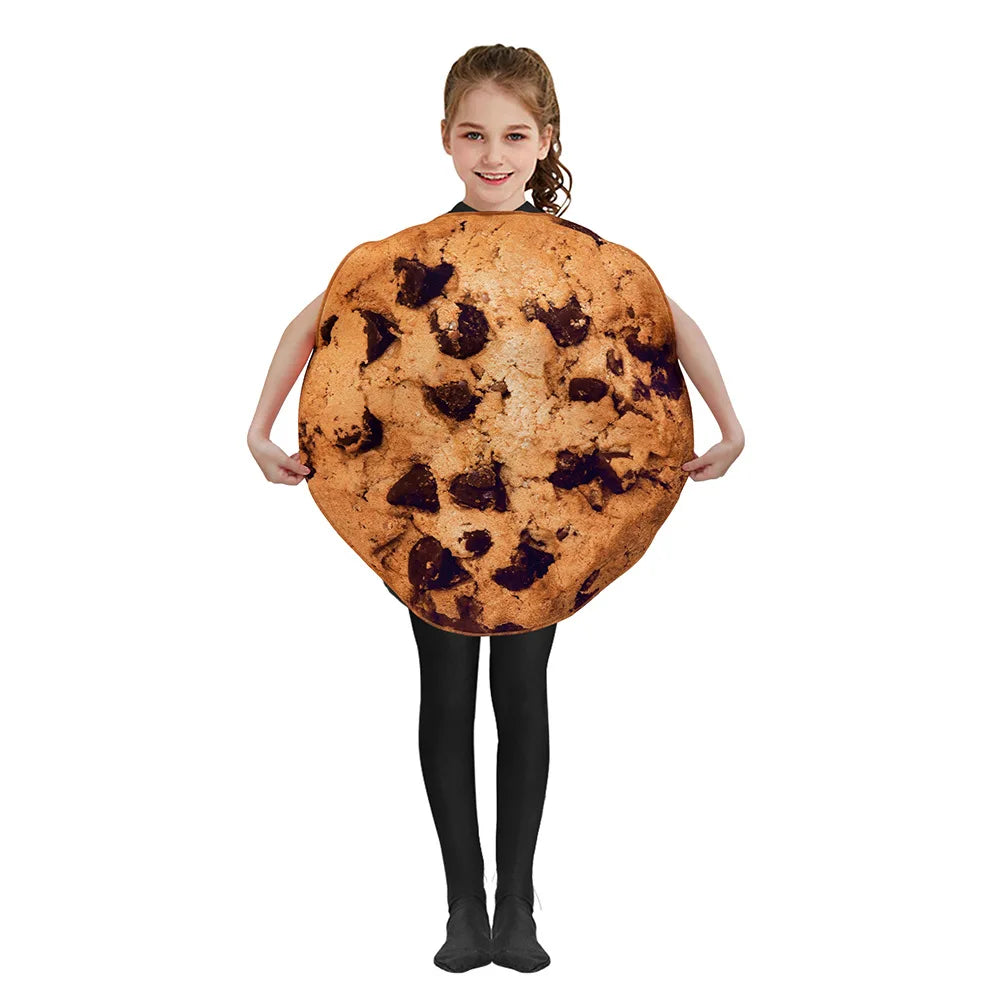 Halloween Cosplay Funny Spoof Cookie Snack Costume Novelty Party Outfit Stage Show Prop Adult Holiday Gathering Casual Wear