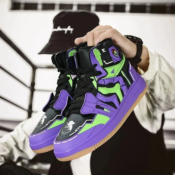 ★Halloween Costume EVANGELION Basketball Shoes Men -01 EVA-02 Luxury Breathable Sneakers - no box / 42