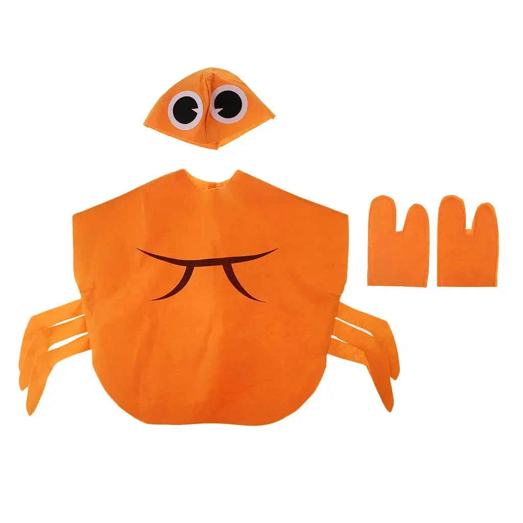 Kids Crab Costume Nonwovens Fabric Animal Outfit