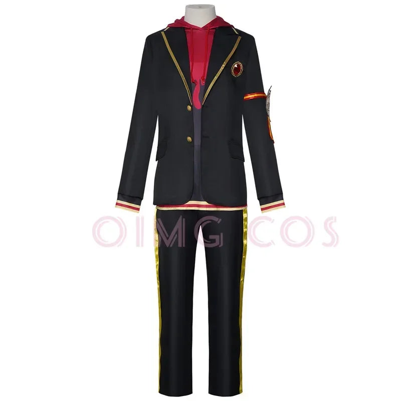 Twisted Wonderland Ace Trappola Costume Deuce Adult Uniform Anime Trey Halloween Cater - E Costume / S
