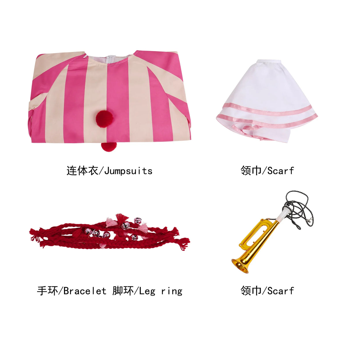 Clown Jumpsuit Costume - Pink - Halloween Costume - product image 6
