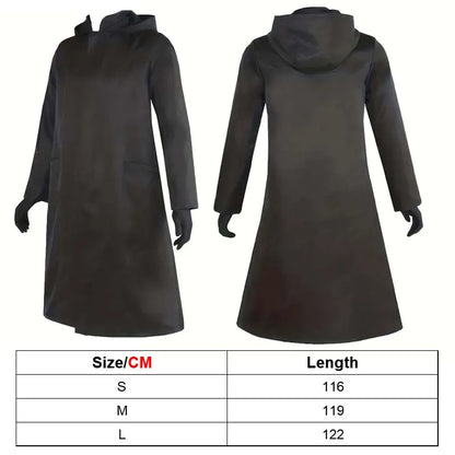 Adult Halloween Costume with Gloves Men Women Game Cape Medieval Black Hoodie Cloak - View 6