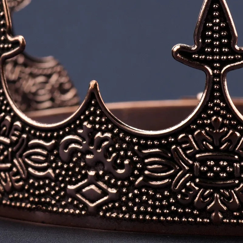 Royal Men's Round Crown Prince Crown Wedding Birthday Ball Party Halloween - product image 5