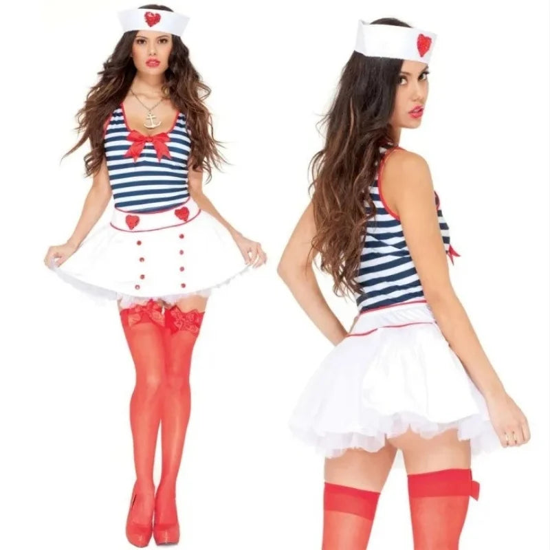 Women's Sexy Sailor Halloween Costume Dress