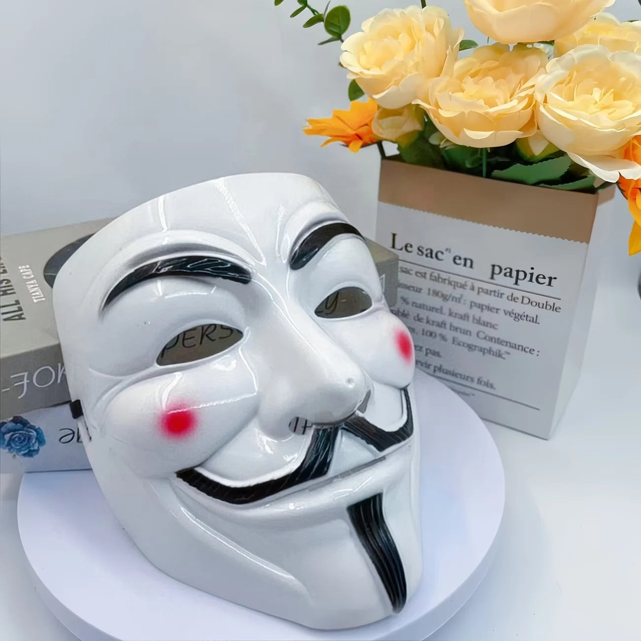 2PCS / SET Classic Anonymous Style Mask Full Face Costume Mask for Men Women Halloween - View 6
