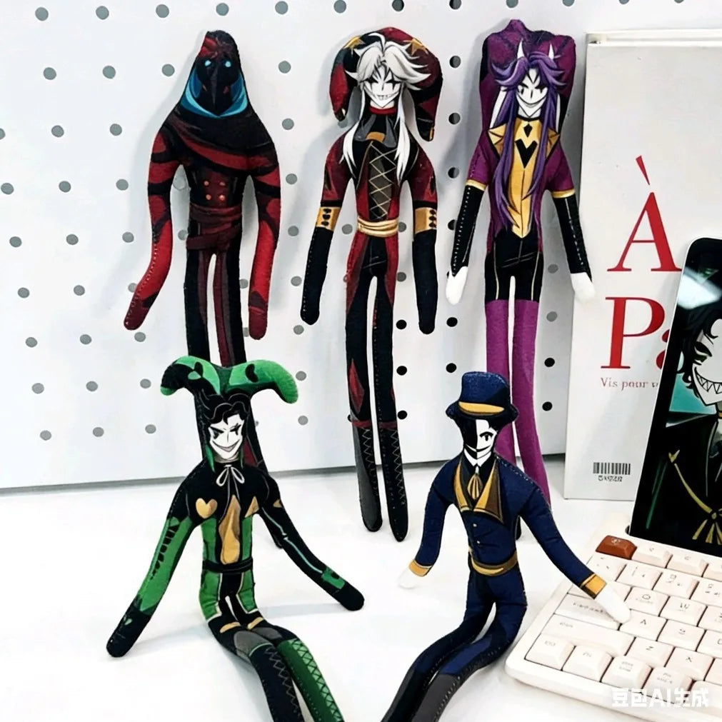 Anime the Freak Circus Pierrot Costume Doll Clown Twistable Plush Cotton Doll Abstract - 4