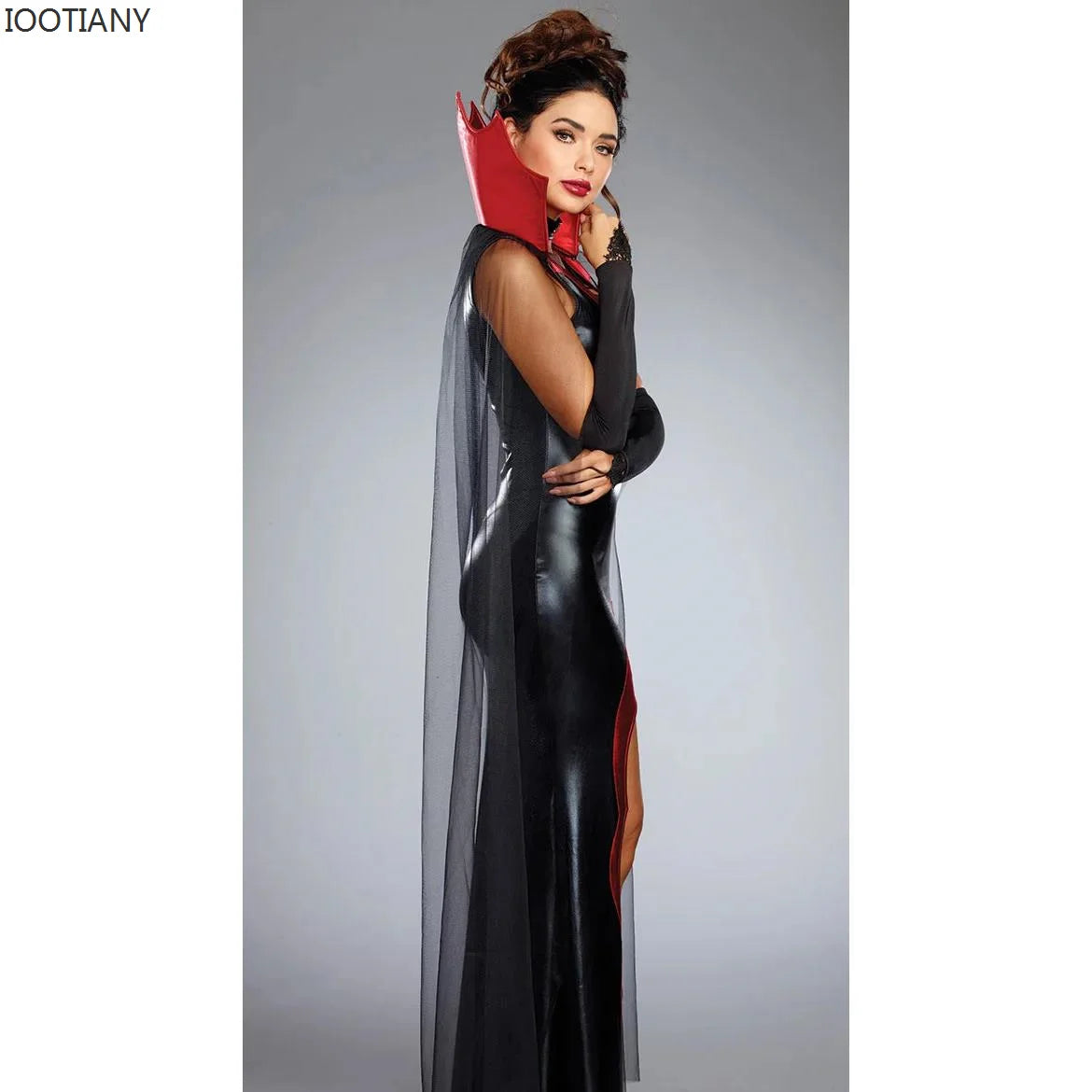 Women's Halloween Carnival Costume Witch Vampire Dress Patent Leather Prom Demon Vampire Girl Devil Costume - product image 2