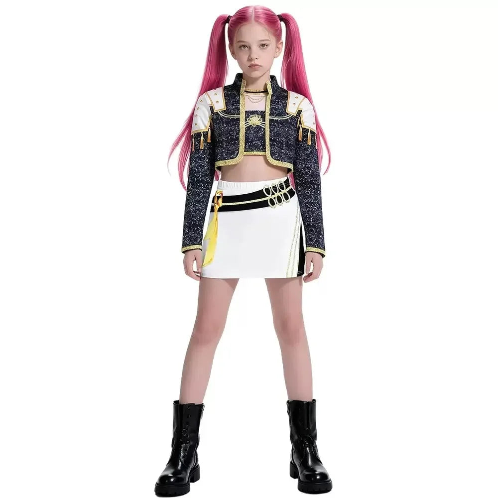 Warrior K Pop Disguise Rumi Costume Zoey Costume Mira Black 3D Printing Group Women - N2 / 110cm