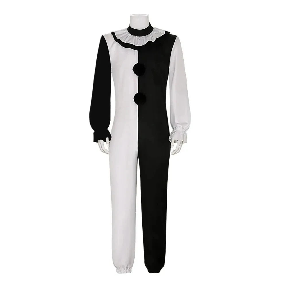Terrifier Art Clown Joker Costume Men Jumpsuit Women Up Horror Dress Suit Halloween - H / Ault XL