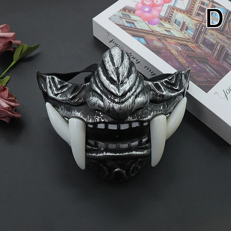 Japanese Samurai Oni Demon Mask Halloween Demon Samurai Costume Horror Prajna Killer Masks - View 10