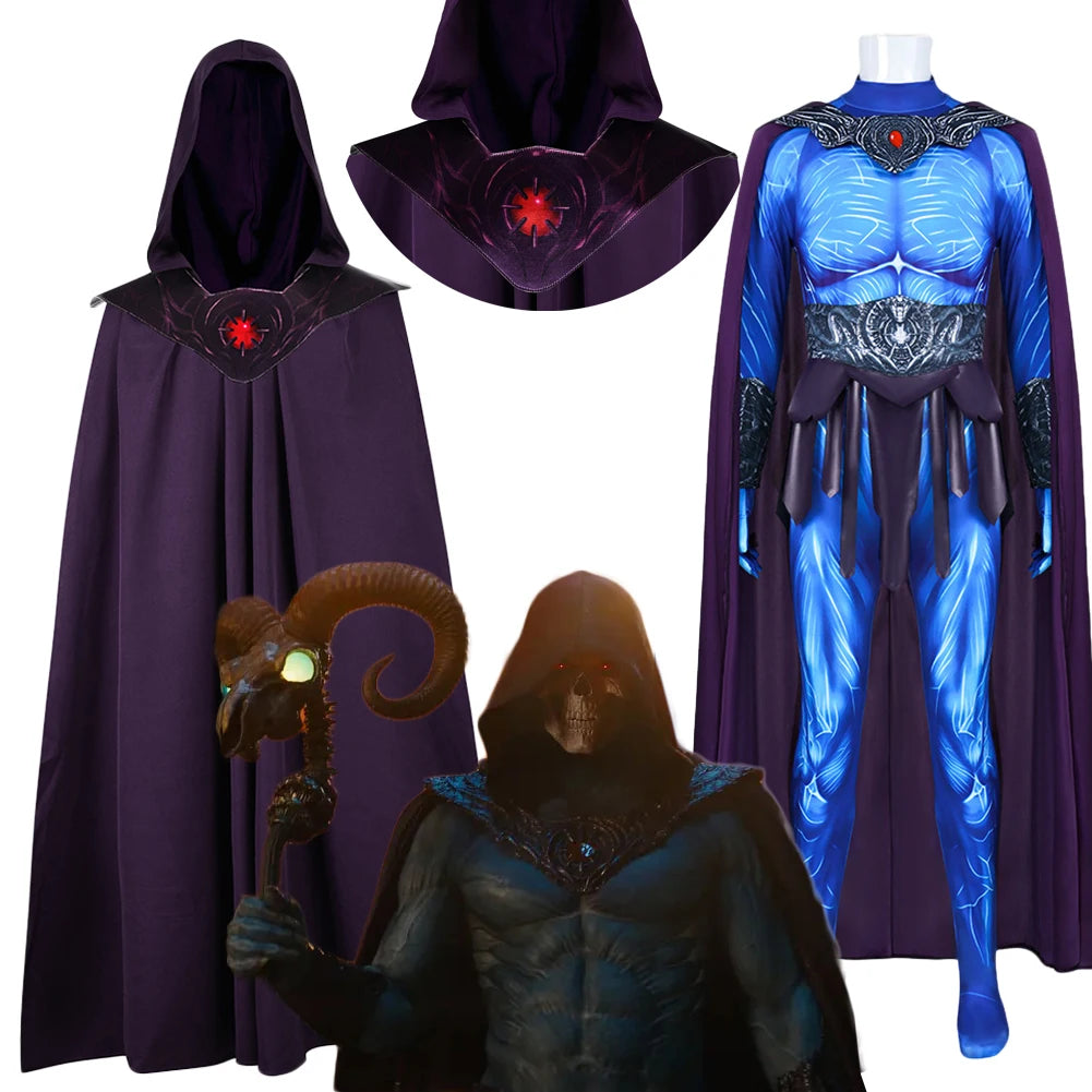Skeleton King Cloak Movie Universe For Masters Jumpsuit Cape Costume