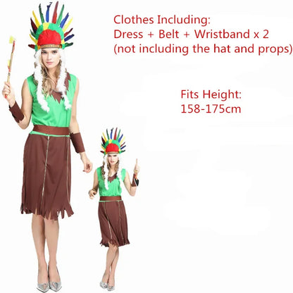 Men Women African Original Savage Costume Adults Wildman Costume Dress - 27 / One Size