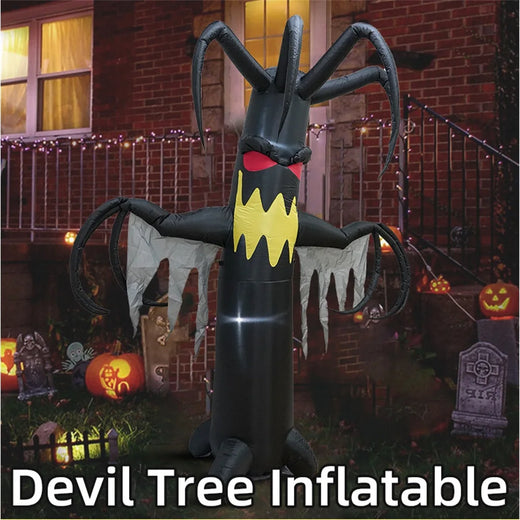 Hooded Devil Inflatable with Glowing Eyes