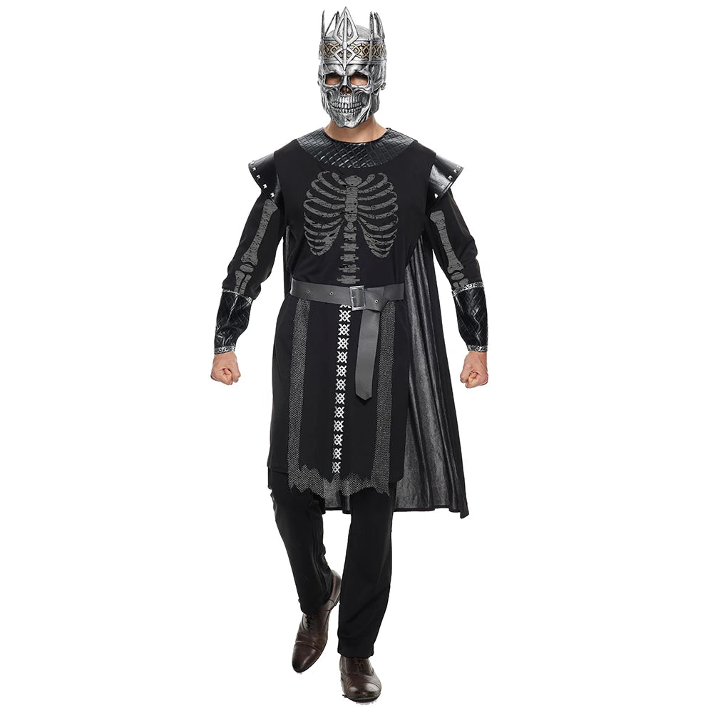 Eraspooky Men Skeleton King Costume Halloween Costumes Skull Death DevilCosplay
