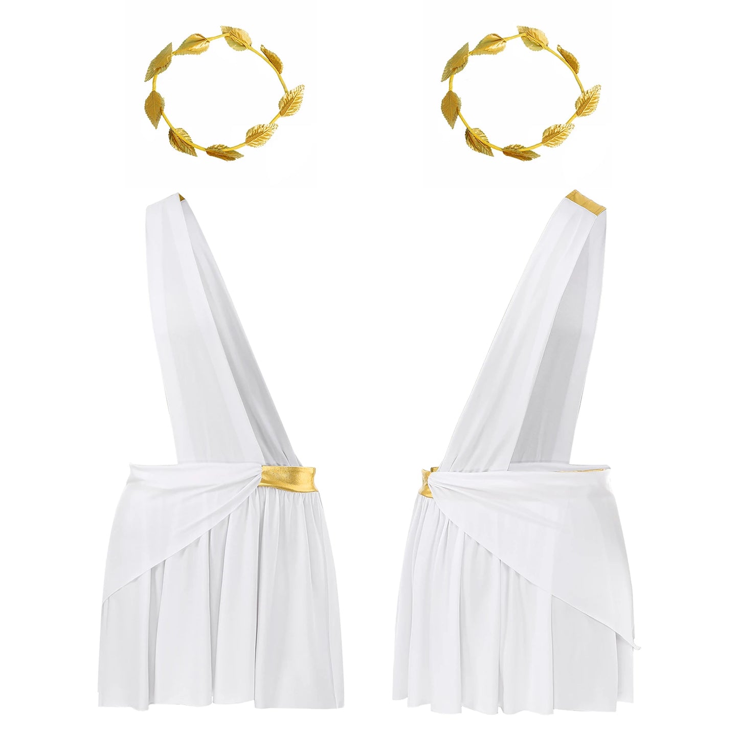 Men's Greek God One Shoulder Waistband Ruffle Skirts Costume - alternate view 8