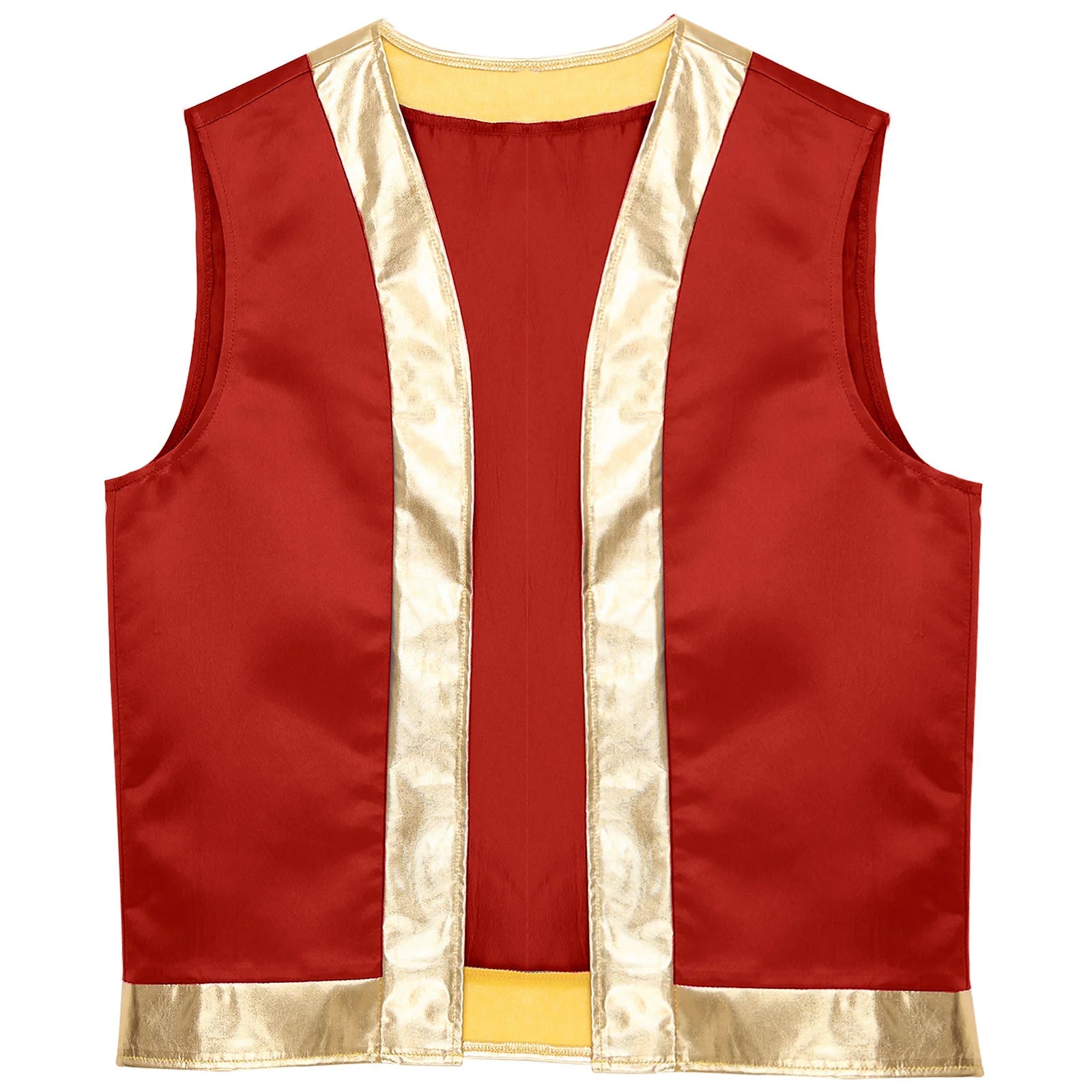 Men's Toad Sleeveless Vest Waistcoat Arabian Prince Lamp Up Mythical Costume - alternate view 7