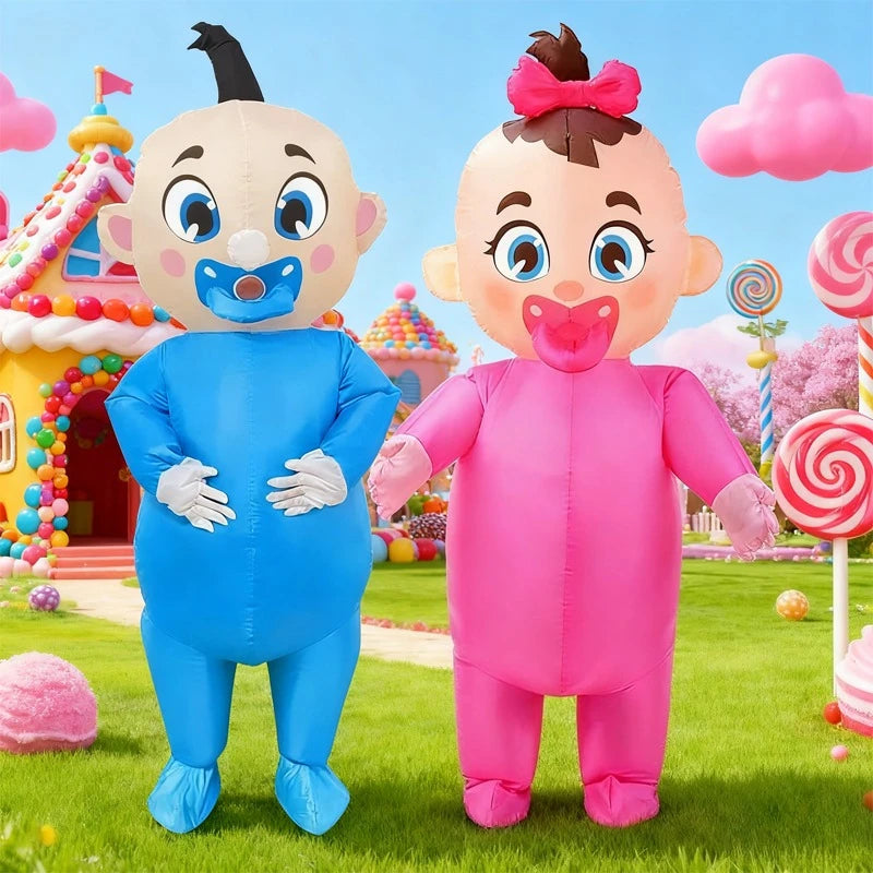 Inflatable Giant Baby Costume for Adults | Funny Halloween Suit