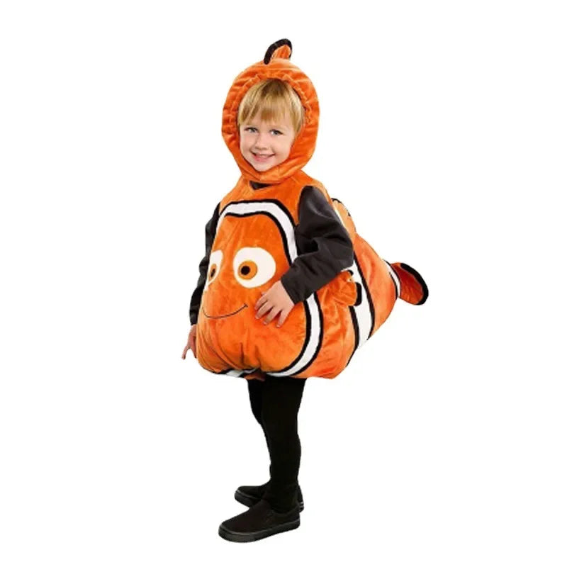 Kids' Clownfish Costume Jumpsuit with Hood - view 3