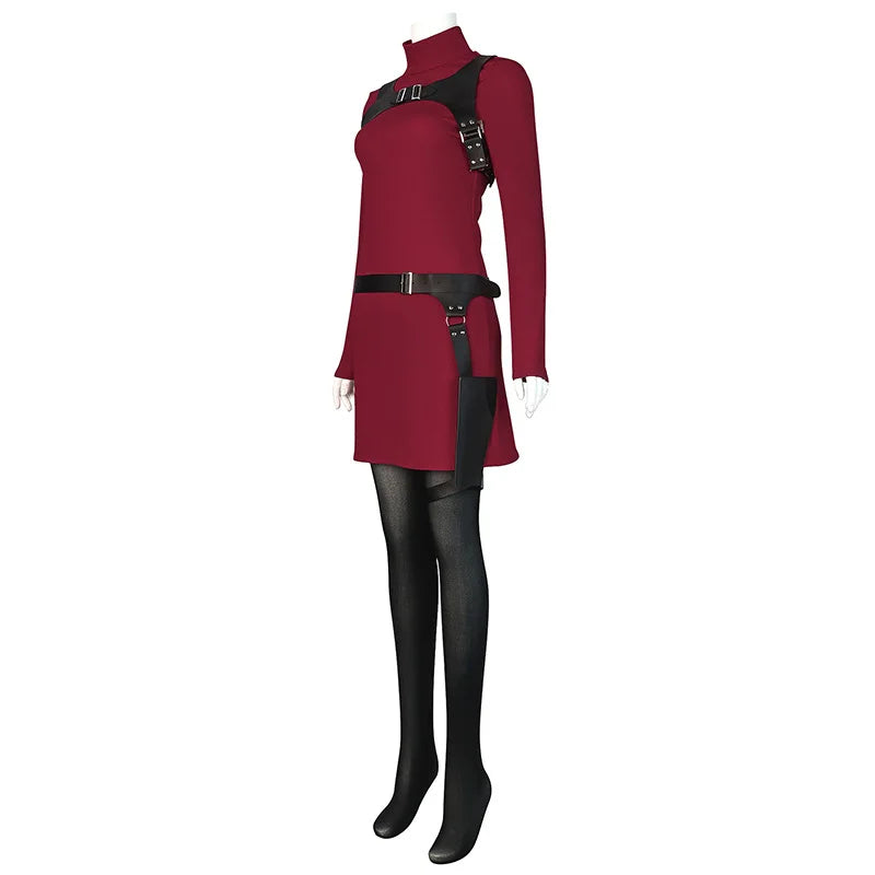 Female Ada Costume Wong Costume Dress Belt Cosplay Outfits Halloween Disguise Suit for - Package 1 / L