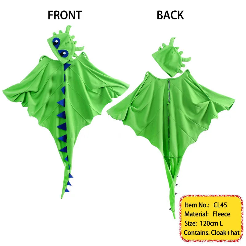 Dragon Costume Cloak with Hat Toothless Dragon Costume Cape Halloween Costumes Cosplay Dinosaur Costume - product image 9