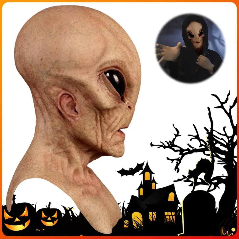 Alien Funny Mask Latex Scary Mask Realistic Creepy Masks for Prop