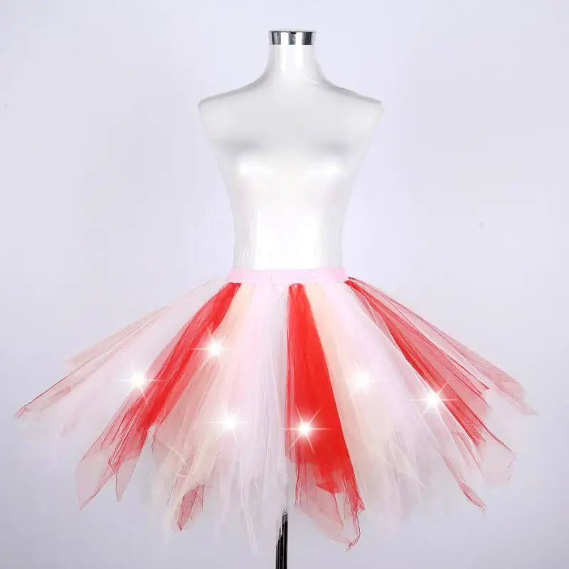 LED Light-Up Tutu Skirt & Fairy Headband Options – Neon Party Costume