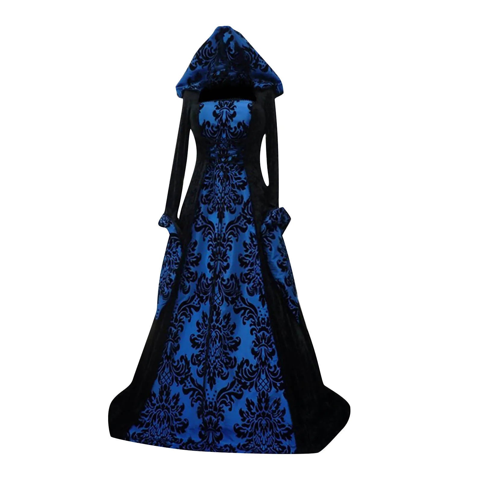 Costume Wicca Witch Medieval Dress Women Adult Plus Size Scary Costume Gothic Wizard