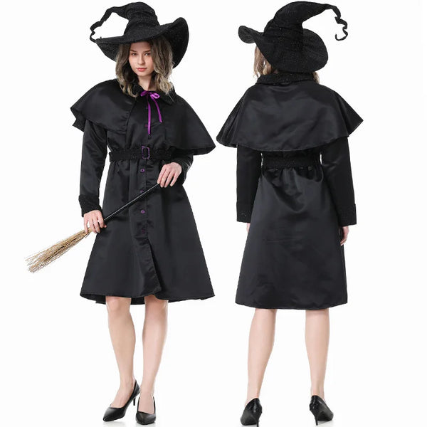 Halloween Witch Costume - Gothic Magic Long Dress for Party - product image 1
