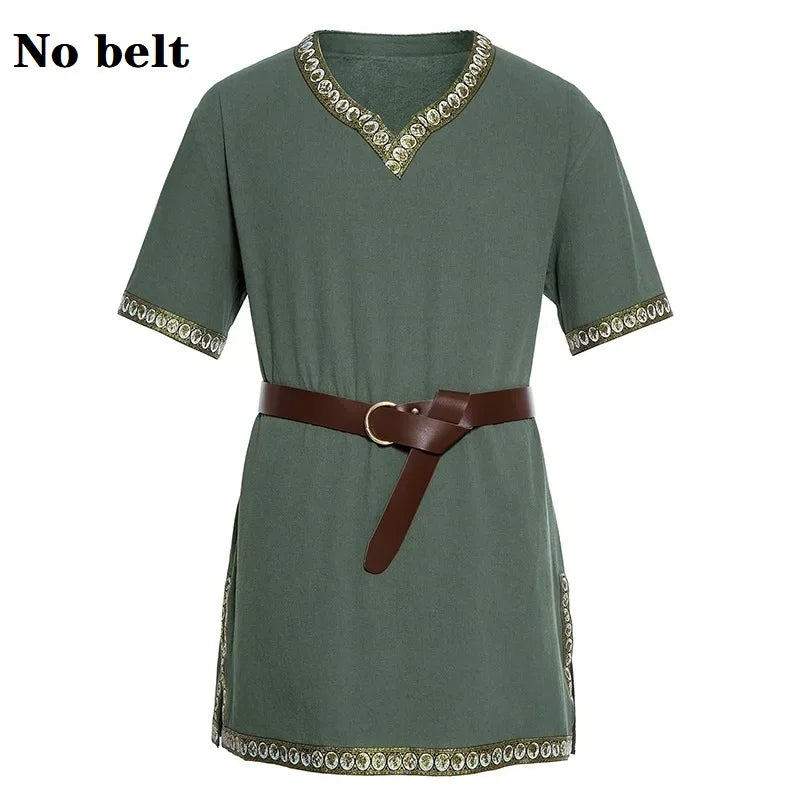 Knight Cosplay Medieval Costume Tunic Halloween Costumes for Men Adult Viking Pirate Disguise Fancy Clothing - product image 7
