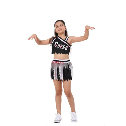 Girls' Bloody Zombie Cheerleader Halloween Costume