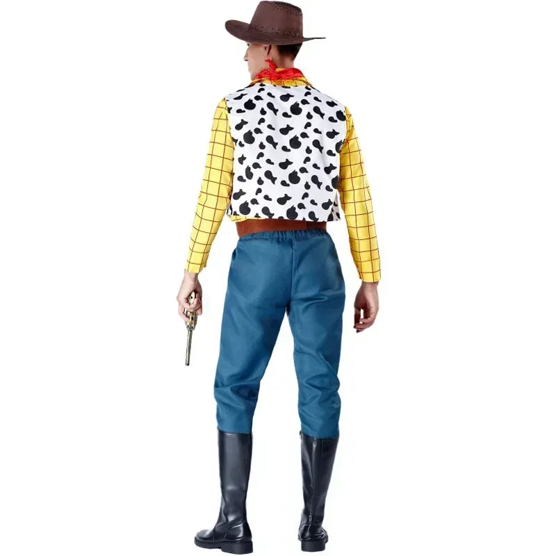 Costume Story Woody Costume Sets Cowboy Unisex Sheriff's Halloween Dress Up Toy - Blue / XL