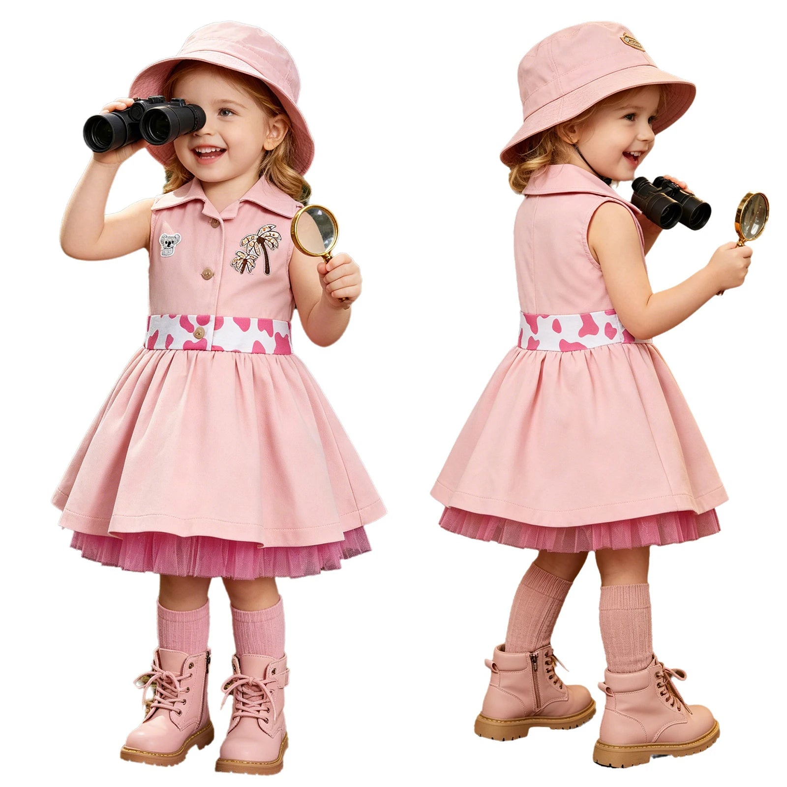 IEFIEL Baby & Toddler Zookeeper Costume – Animal-Embroidered Romper