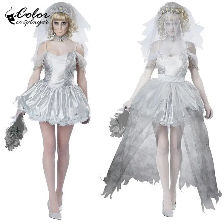 Color Cosplayer Ghost Bride Dress Gothic Halloween Cosplay Costume Ghost Baby - product image 1