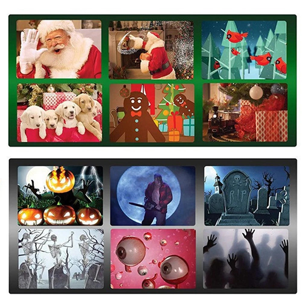 Halloween Christmas Window Projector Outdoor Atmospheric Feeling Festival Projection Home Room Office