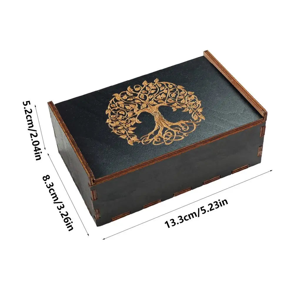 Vintage Wooden Tarot Card & Trinket Box