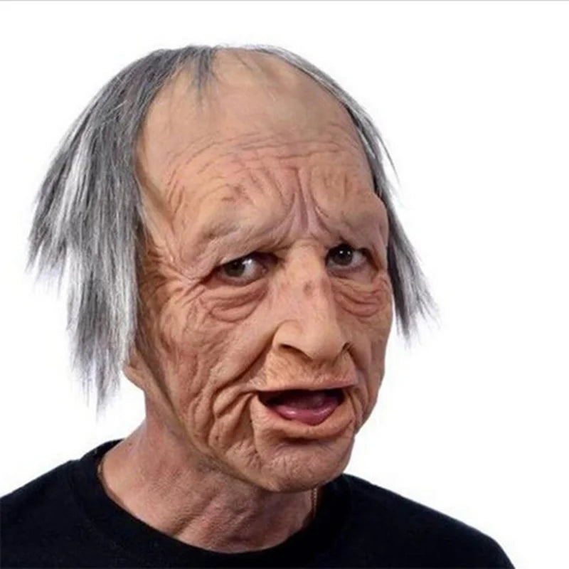 Realistic Elderly Latex Face Old and Women's Halloween Mask - product image 18