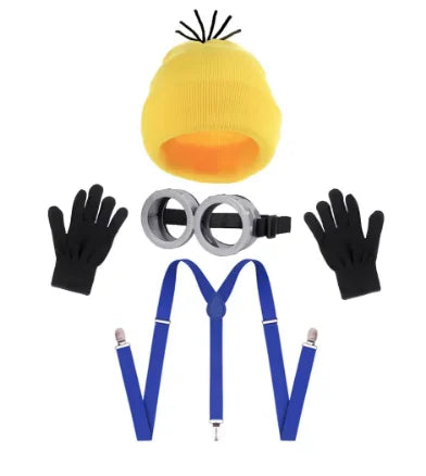 Adult Funny Accessories Goggles Glasses Yellow Beanie Gloves - alternate view 8