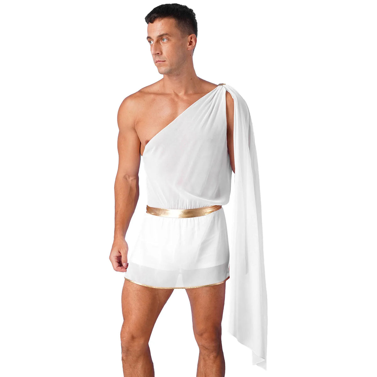 Ancient Greek God Toga Gladiator Roman Men's Robe Halloween Costume - product image 3