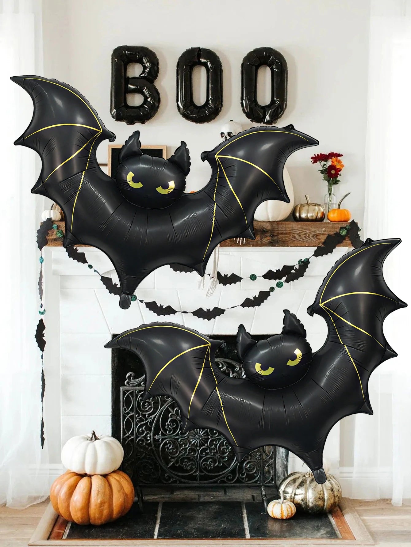 Halloween large scary bat balloon Halloween party birthday decoration bat theme can be hung bat decoration - product image 5