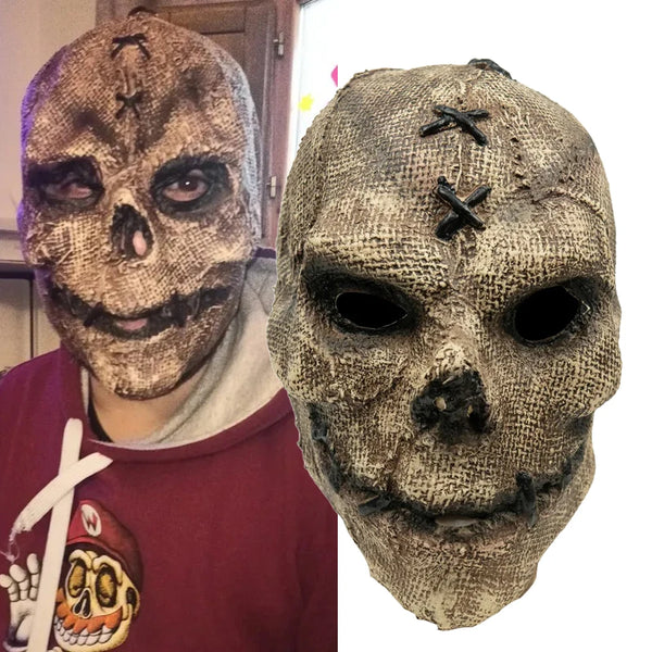 Halloween Horror Killer Skull Mask Costume Scary Skeleton Haunted House Outdoor Bar Latex - skull mask